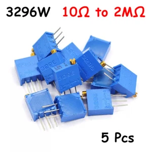 3296W Precision Multiturn Variable Resistors Potentiometer Trimmer (10Ω to 2MΩ) - Zdjęcie 1 z 6