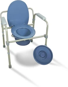 Lightweight Adjustable Bedside Commode Toilet For Elderly Disabled Mobility Aid - Picture 1 of 6