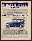 1913 ENGER Le Car Antique Vintage Impression Originale AD - 120 pouces 4HP Canada Français
