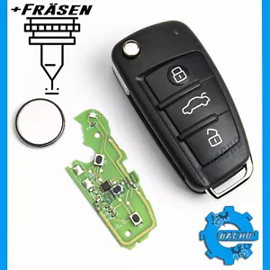 FUNK SCHLÜSSEL FERNBEDIENUNG ID48 434MHZ 8P0837220D FÜR AUDI A3 TT + FRÄSEN - Bild 1 von 9