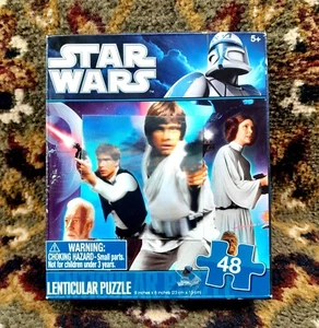 Star Wars: Return Of The Jedi 48 Piece Lenticular Puzzle OB Wan Luke Leia Han - Picture 1 of 6