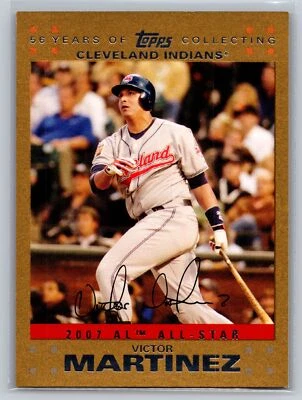 2007 Topps Updates & Highlights #UH264 Victor Martinez Gold #/2007 - Image 1 of 2