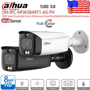 Dahua 8MP IP Camera Wizsense 4K Full Color Dual Light Active Deterrence Black - Picture 1 of 18