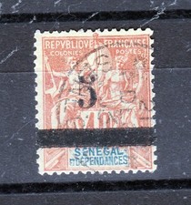 FRANCOBOLLI - 1903 SENEGAL C.5 SU 40 ROSSO ARANCIO E/5345