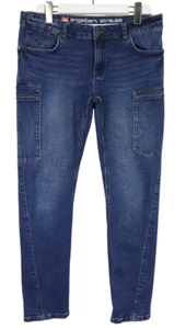 Engelbert Strauss Jeans Damen (Eu) 42R Blau Neu Whiskers Zip Fly Stretch - Bild 1 von 8