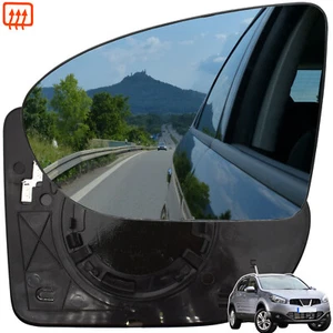 For Nissan Dualis J10 06-13 Left Side Wing Mirror Glass Heated With Base Clip - Picture 1 of 5