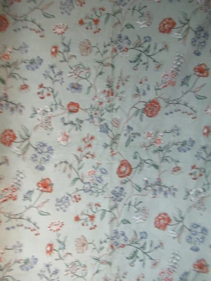 Green Floral Corduroy Fabric    Size 32"X44" W    VTG    NEW - Image 1 of 4