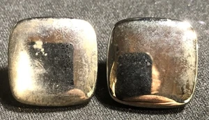 Klassische Ohrclips Vintage silberfarben quadratisch - Bild 1 von 2