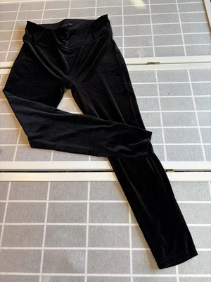 Леггинсы Andrew Marc размер XL (16) эластичные бархатные без застежек черные Whimsygoth готические - Изображение 1 из 4