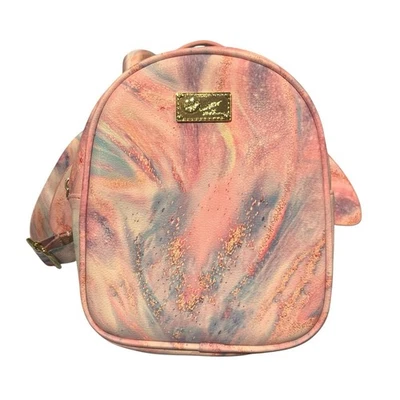 Betsy Johnson Pastel Pink Blue Small Butterfly Wings Backpack Bag Fairy Wings - Image 1 of 4