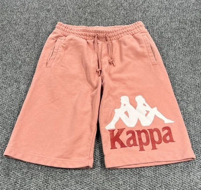 Shorts de moletom masculino vintage Kappa XL vermelho salmão lã folgado - Imagem 1 de 4