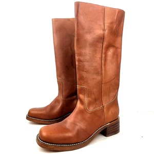 Frye Knee High Saddle Brown Leather Campus Boots Classic Size 11 - Picture 1 of 20