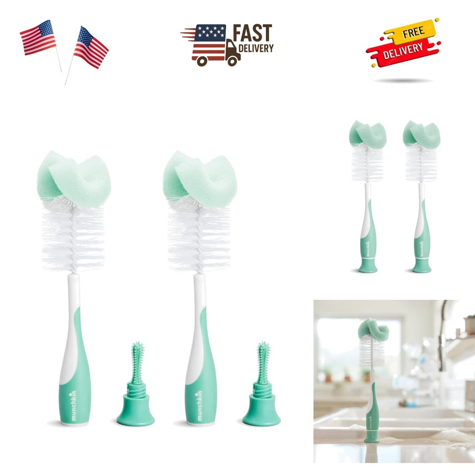 Juego de cepillos para biberones y pezones sin BPA - Esenciales de limpieza suaves pero efectivos Foto 1 de 4