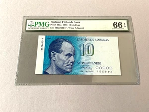 Finnland 10 Markkaa P-113a 1986 PMG 66 EPQ - Bild 1 von 4