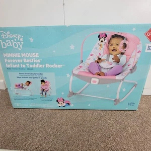 Bright Starts Disney Baby Minnie Mouse dondolo da neonato a bambino scatola aperta - Foto 1 di 4