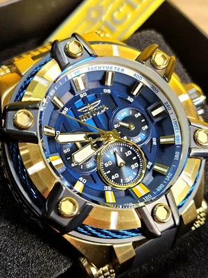Reloj de cuarzo cronógrafo Invicta Bolt Surge 52 mm para hombre AZUL/ORO NUEVO EN CAJA 39187 ¡IMPRESIONANTE! Foto 1 de 4