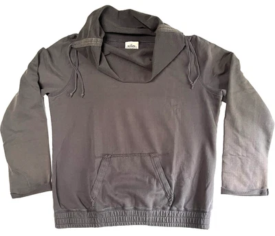 Miken - Gris Cordón Convertible Capucha Cuello - Sudadera Bolsillo Canguro - XL Foto 1 de 4
