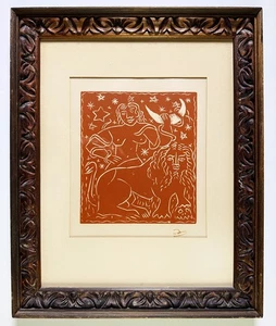 Rare Andre Derain (1880-1954) French "Zodiac" Woodblock, Engraving Print - Picture 1 of 5