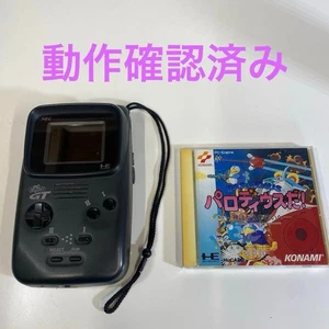 PC Engine GT Console Black & Game Software It's Parodius USED Japan Free Ship - Picture 1 of 10