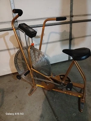 Vintage MCM GOLD SCHWINN AIRDYNE Dual Action EXCERCISE BIKE w/SPEEDO Clean!!! - Image 1 of 4