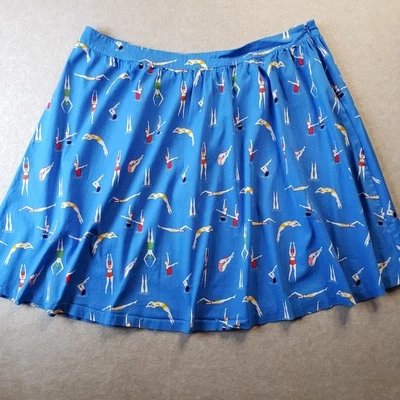 Falda de Nadador Lindy Bop Talla 22 Retro Años 50 Caprichosa Azul Columpio Artístico Plus Foto 1 de 4