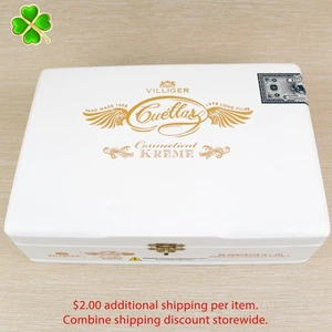 Villiger Cuellar Robusto Connecticut Kreme Empty Wood Cigar Box 8.75" x 6" x 2.5 - Picture 1 of 12