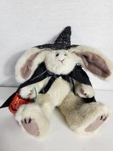 Halloween Strega Coniglietto Snodato Peluche Coniglio Metallo Zucca Trucchi Secchiello 9" - Foto 1 di 5