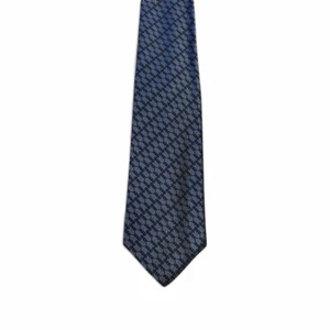 Turnbull & Asser Jacquard Stripe Printed Silk Neck Tie TY2520, Navy/Blue - Picture 1 of 2