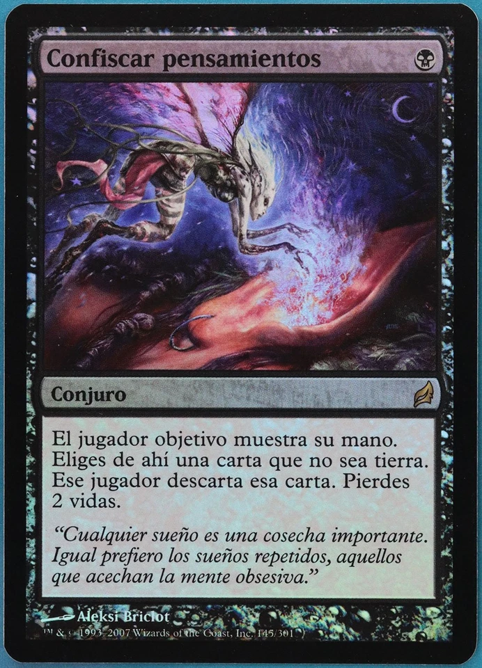 Thoughtseize FOIL Lorwyn (SPANISH) NM Black Rare MTG CARD (ID# 426685) ABUGames - Image 1 of 2