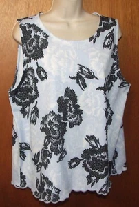 Ann Taylor Women's Sleeveless Tank, Floral Design, Scalloped Hem - Size XL- NWT - Picture 1 of 8