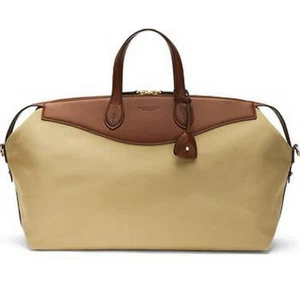Ralph Lauren Purple Label Voyager Brown Leather Canvas Duffel Bag New RRP £2,295 - Picture 1 of 6