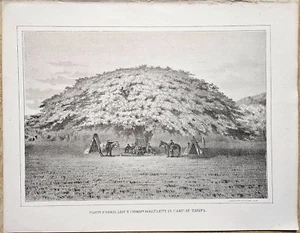 Party Under Lieut Comdr Bartlett Camp at Tarifa Print One sided Paper 9 x 11.5" - Picture 1 of 3