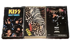 KISS Cassette Lot Of 3 Crazy Nights Alive Animalize Retro 80s Music Classic ROCK - Picture 1 of 5