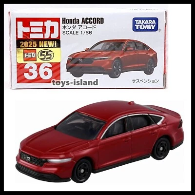 TOMICA 36 HONDA ACCORD 1/66 TOMY 2025 June New Diecast Car Red - Image 1 of 4
