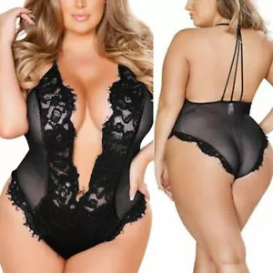 Women's Plus Maid Uniform Underwear Sexy Stockings Cosplay lingerie Sleepwear - Picture 1 of 11