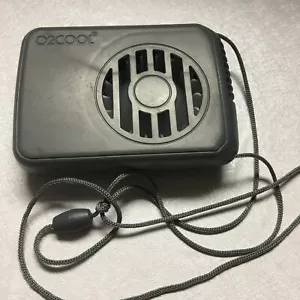 O2COOL Battery Powered Personal Fan w/ Lanyard & Stand Cools Face & Neck Gray - Picture 1 of 2