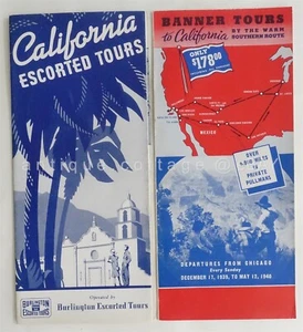 LOT 1939 vintage CALIFORNIA TOURS guide burlington escorted banner tour prices - Picture 1 of 8