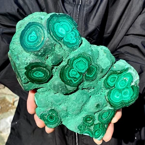 4.84LB Natural Glossy Malachite Cat Eye Quartz Crystal Mineral Specimen Gemstone - Picture 1 of 18