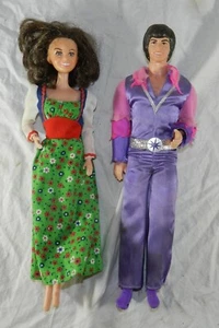 Vintage Donnie und Marie Osmond Puppen mit etwas Kleidung - Bild 1 von 4