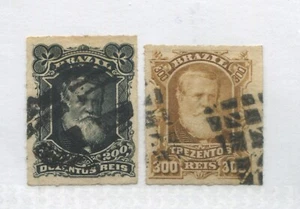Brazil 1878 200 and 300 reis used - Bild 1 von 1