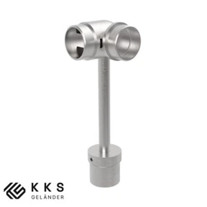 Rohrstütze Edelstahl Eck-Rohrstütze 90°/180°  für Rohr Ø42,4 x 2,0 / Ø42,4 mm - Bild 1 von 7
