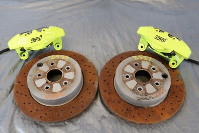 2018 SUBARU WRX STI СЕДАН OEM BREMBO ЗАДНИЕ ТОРМОЗНЫЕ СУППОРТЫ И РОТОРЫ *ЦАРАПИНЫ #2527 - Изображение 1 из 4