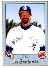2002 Medicine Hat Blue Jays Burger King #34 Lee Guetterman Chattanooga TN Card