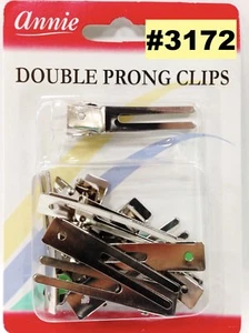 ANNIE CLIP A DOPPIO POLO #3172 10 PEZZI PICCOLE CLIP ARGENTO - Foto 1 di 2