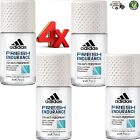 Adidas FRESH ENDURANCE 72hr Protection Roll-On Deodorant 4 x 50ml / 1.69oz Packs