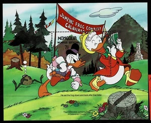 DISNEY - MONGOLIA - 1987 DONALD MINI SHEET - MUH - DIS 297 - Picture 1 of 1