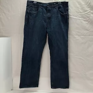 ROCA WEAR MENS MEDIUM WASH STRAIGHT LEG EMBROIDERED POCKETS BLUE JEANS SIZE 42 - Picture 1 of 11
