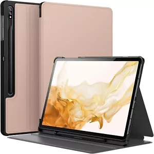 For Samsung Galaxy Tab S7 Plus/S8 Plus Tablet Case, 12.4 in,Full Body Flip Folio - Picture 1 of 6