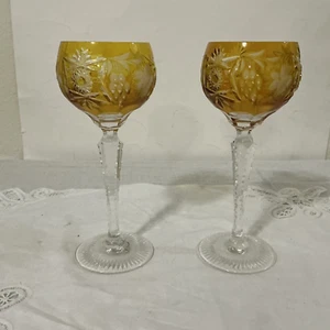 Nachtmann Traube Kristall Weinglas 8 1/4 cm Bernstein groß Hock Trauben - Bild 1 von 7