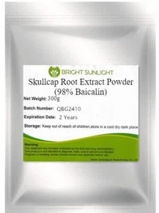 300g Skullcap Root Extract Powder (98% Baicalin) Scutellaria Baicalensis - Bild 1 von 1